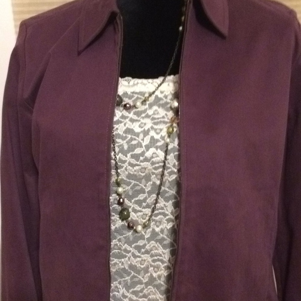 TOMMY BAHAMA maroon plum wine designer utility jacket minimalist fall winter